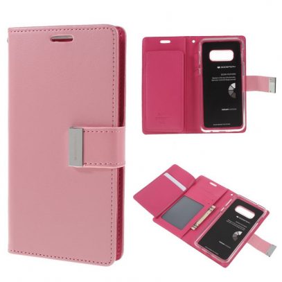 Samsung Galaxy S10e Kotelo Rich Diary Vaaleanpunainen
