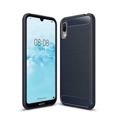Huawei Y6 (2019) Suojakuori Hiilikuitu Sininen