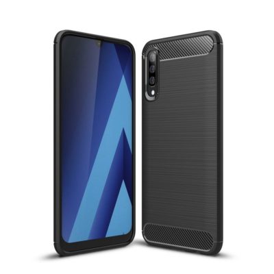 Samsung Galaxy A50 Suojakuori Hiilikuitu Musta