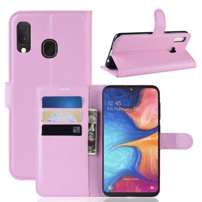 Samsung Galaxy A20e Kotelo PU-Nahka Vaaleanpunainen
