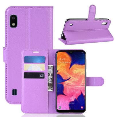 Samsung Galaxy A10 Suojakotelo PU-Nahka Violetti