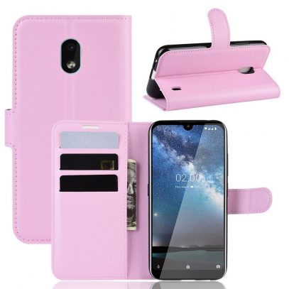 Nokia 2.2 Suojakotelo PU-Nahka Vaaleanpunainen