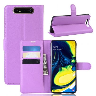 Samsung Galaxy A80 Suojakotelo PU-Nahka Violetti