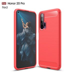 Huawei Honor 20 Pro Suojakuori Hiilikuitu Punainen