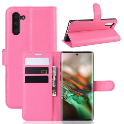 Samsung Galaxy Note 10 Kotelo Pinkki Lompakko