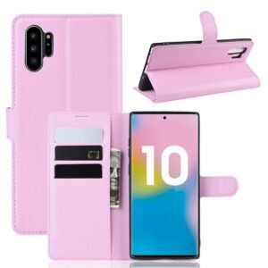 Samsung Galaxy Note 10+ Lompakkokotelo Vaaleanpunainen