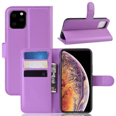 Apple iPhone 11 Pro Max Kotelo PU-Nahka Violetti