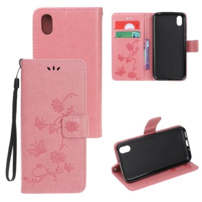 Huawei Honor 8S Suojakotelo Kukka Vaaleanpunainen
