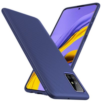 Samsung Galaxy A51 Suojakuori Silikoni Sininen