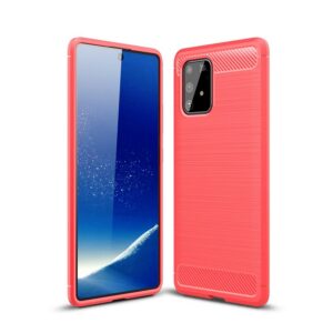 Samsung Galaxy S10 Lite Suojakuori Hiilikuitu Punainen