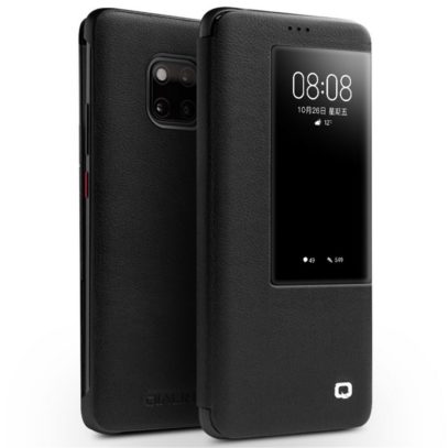 Huawei Mate 20 Pro Nahkakotelo Qialino Musta
