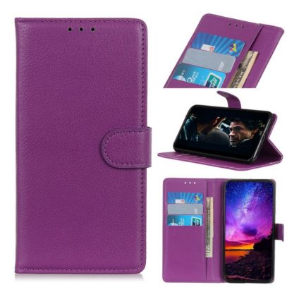 Huawei P40 Lite E Kotelo PU-Nahka Violetti