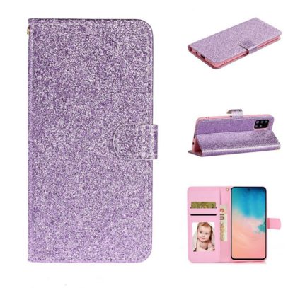 Samsung Galaxy A71 Suojakotelo Glitter Violetti