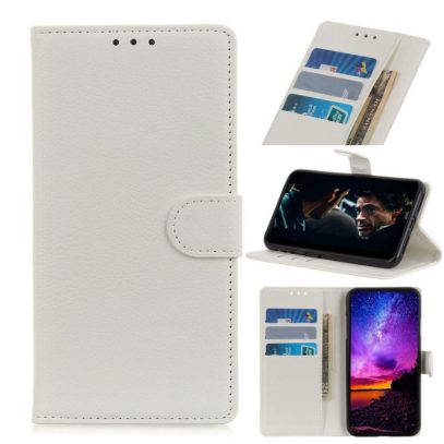 Samsung Galaxy Xcover Pro Kotelo PU-Nahka Valkoinen
