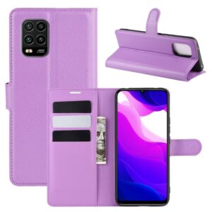 Xiaomi Mi 10 Lite 5G Kotelo PU-Nahka Violetti