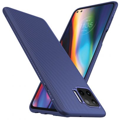 Motorola Moto G 5G Plus Suojakuori Silikoni Sininen