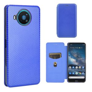 Nokia 8.3 5G Suojakotelo Hiilikuitu Sininen