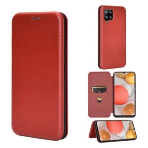 Samsung Galaxy A42 5G Kotelo Hiilikuitu Punainen