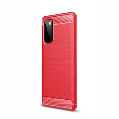 Samsung Galaxy S20 FE Suojakuori Hiilikuitu Punainen