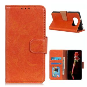 Xiaomi Poco X3 NFC Kotelo Oranssi Nahka