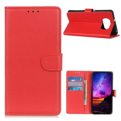 Xiaomi Poco X3 NFC Kotelo Punainen Lompakko