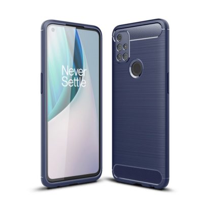OnePlus Nord N10 5G Suojakuori Hiilikuitu Sininen
