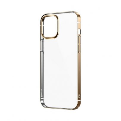 Apple iPhone 12 / 12 Pro Kuori Baseus Glitter Kulta/Läpinäkyvä