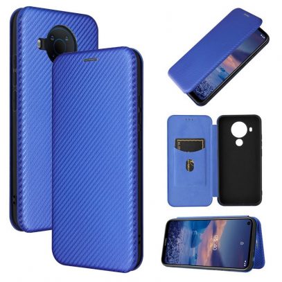 Nokia 5.4 Suojakotelo Hiilikuitu Sininen