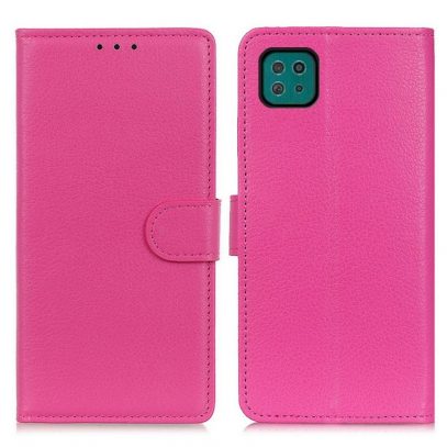 Samsung Galaxy A22 5G Kotelo Pinkki Lompakko