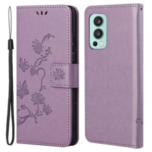 OnePlus Nord 2 5G Suojakotelo Kukka Vaaleanvioletti
