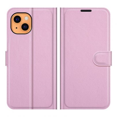 Apple iPhone 13 mini Kotelo PU-Nahka Vaaleanpunainen