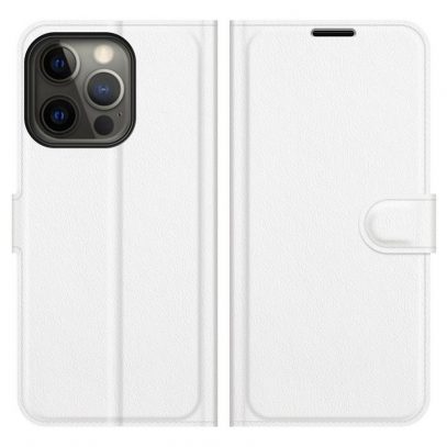 Apple iPhone 13 Pro Kotelo PU-Nahka Valkoinen