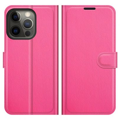 Apple iPhone 13 Pro Max Kotelo PU-Nahka Pinkki