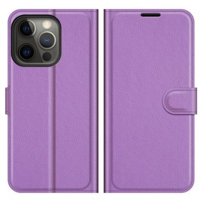Apple iPhone 13 Pro Max Kotelo PU-Nahka Violetti