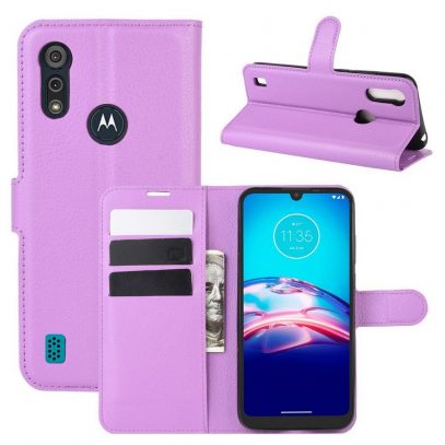 Motorola Moto E6i Kotelo PU-Nahka Violetti