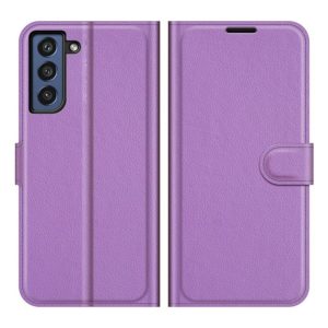 Samsung Galaxy S21 FE 5G Kotelo PU-Nahka Violetti