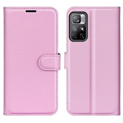 Xiaomi Poco M4 Pro 5G Kotelo PU-Nahka Vaaleanpunainen