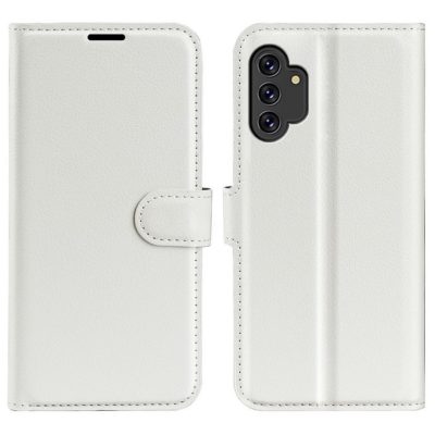 Samsung Galaxy A13 Kotelo PU-Nahka Valkoinen