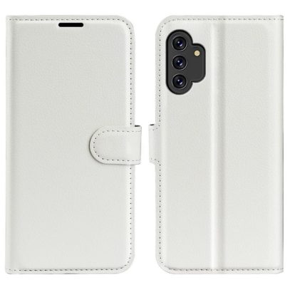 Samsung Galaxy A13 Kotelo PU-Nahka Valkoinen