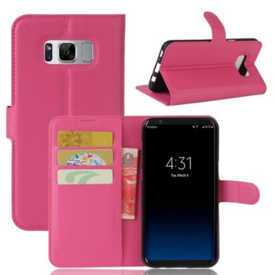 Samsung Galaxy S8 Kotelo PU-Nahka Pinkki
