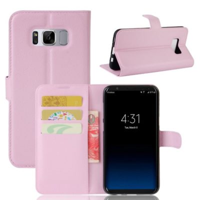 Samsung Galaxy S8 Kotelo PU-Nahka Vaaleanpunainen
