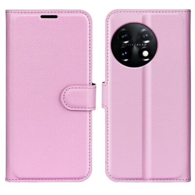 OnePlus 11 Lompakkokotelo PU-Nahka Vaaleanpunainen
