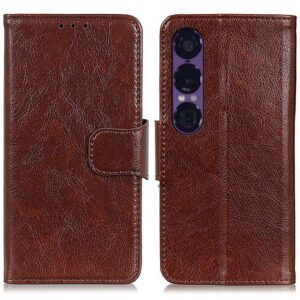 Sony Xperia 1 VII Suojakotelo Ruskea Nahka