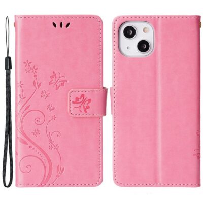 Apple iPhone 15 Plus Suojakotelo Kukka Vaaleanpunainen