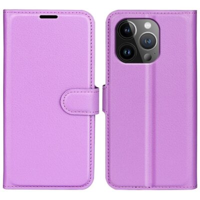 Apple iPhone 15 Pro Kotelo PU-Nahka Violetti