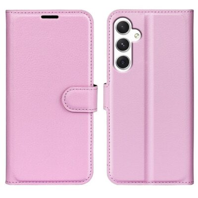 Samsung Galaxy S24 5G Kotelo PU-Nahka Vaaleanpunainen