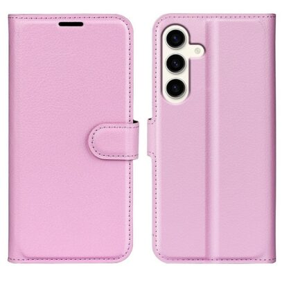 Samsung Galaxy S24+ 5G Kotelo PU-Nahka Vaaleanpunainen