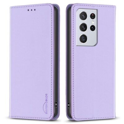 Samsung Galaxy S21 Ultra 5G Kotelo Binfen Vaaleanvioletti