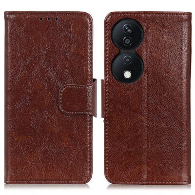 Honor X7b Suojakotelo Ruskea Nahka