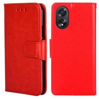 Oppo A18 / A38 Lompakko Suojakotelo Punainen